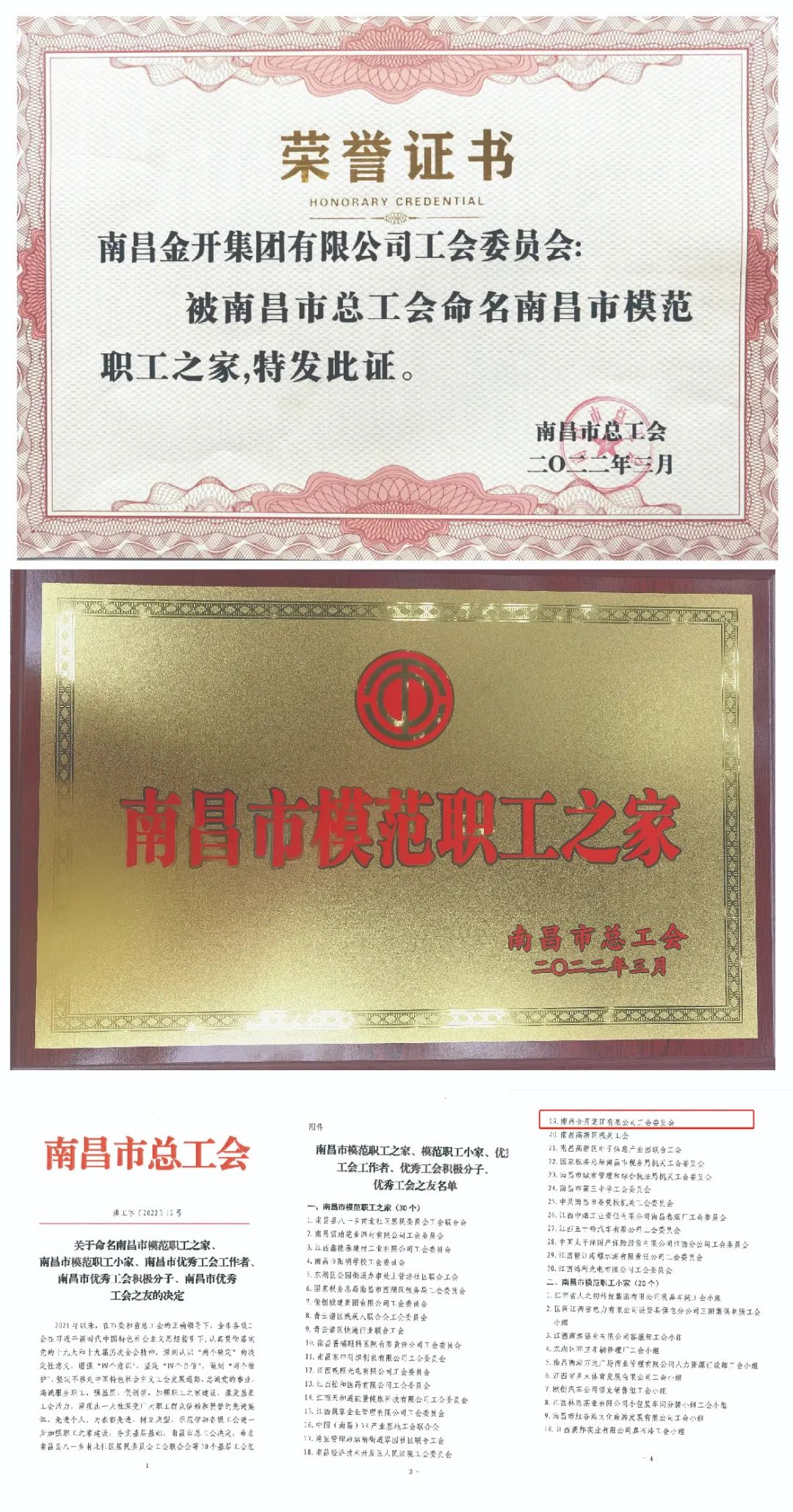 喜报！集团工会荣获全市&ldquo;模范职工之家